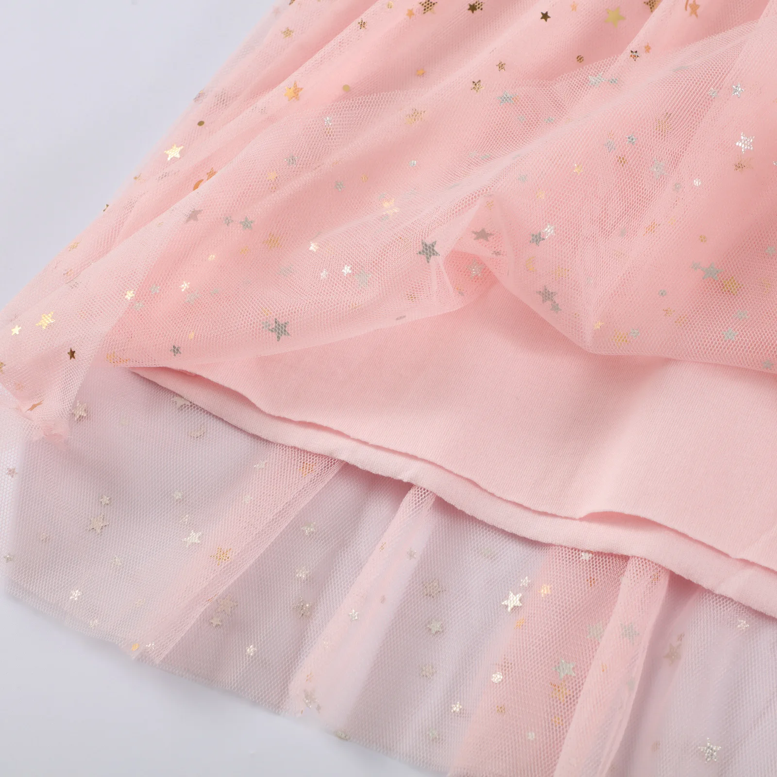 

2020 spring and autumn new European and American children's clothing children's skirts simple and sweet pink girls dresses