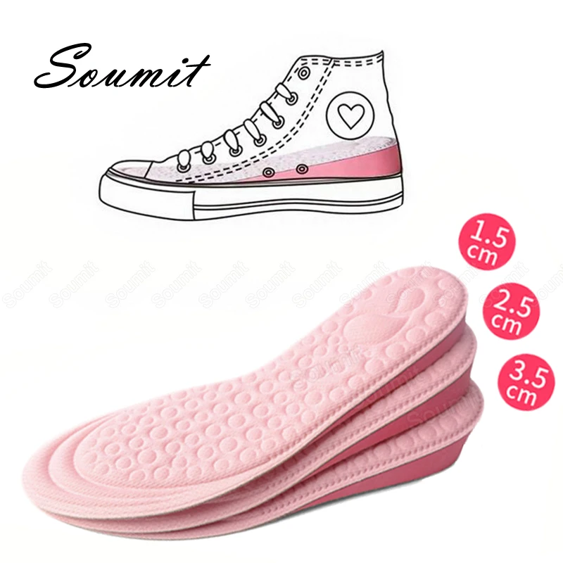 Стельки с эффектом памяти для мужчин и женщин дышащие увеличение высоты обуви