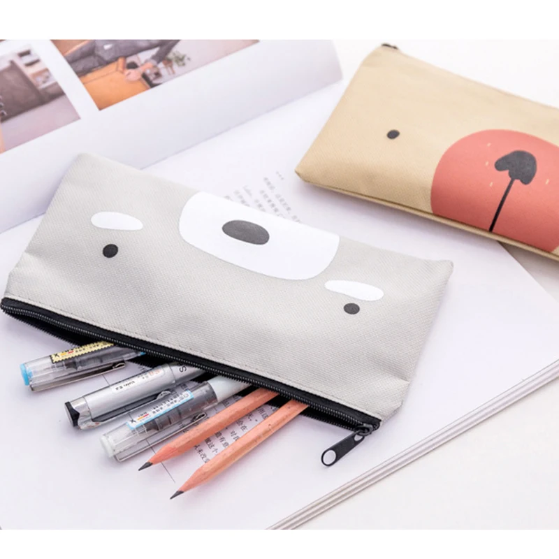 Цветной чехол-карандаш в виде носа собаки мультяшный пенал канцелярские