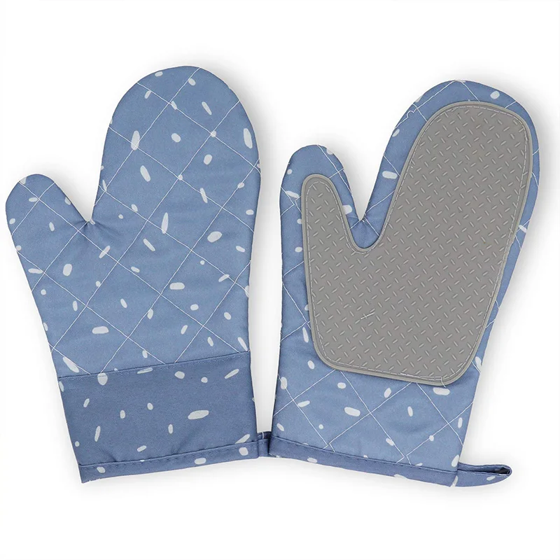 

Non-Slip Oven Mitt Set, Professional Heat Resistant Kitchen Cooking Mitts For Heat Resistant To 480°F, Oven Gloves Protect Hands