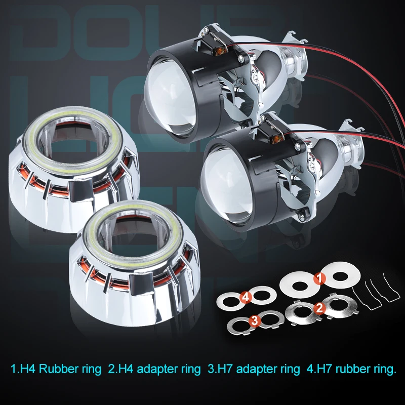 2 шт. 5 дюймов универсальный би ксеноновых фар Высокопрочная конструкция линзы