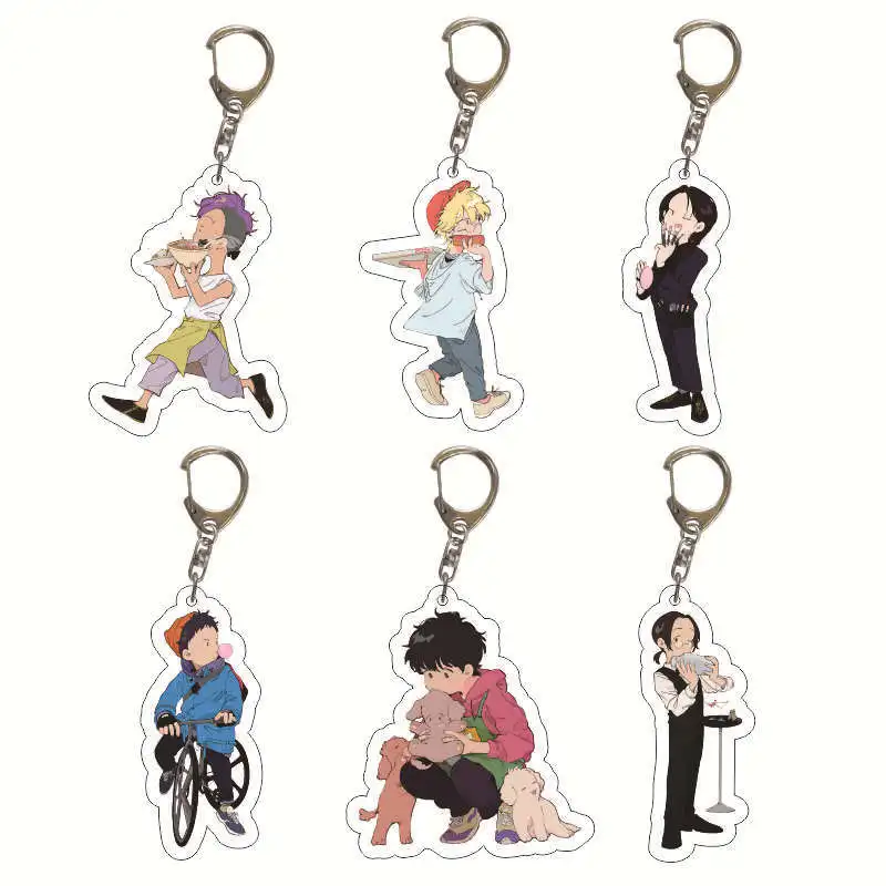 6 стилей аниме Искусственный акриловый брелок рысь Окумура Eiji Подарочная