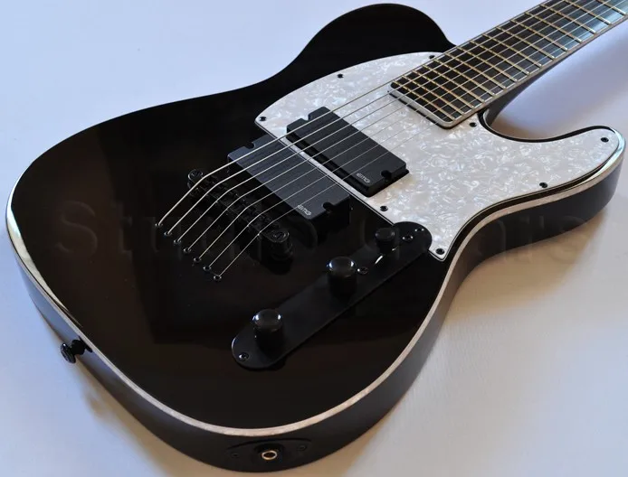 SCT-607B Stephen плотник подписанный 7 струн черный Tele копия электрической гитары