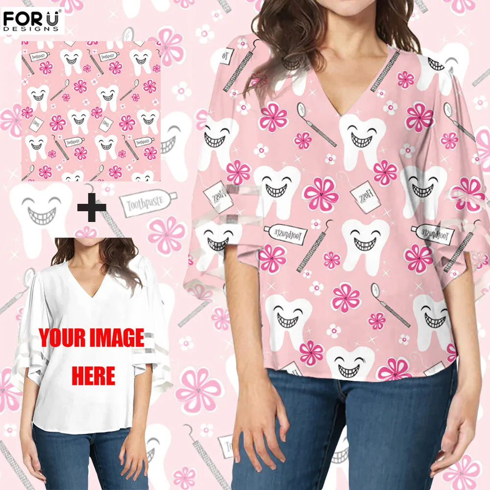 Женская блузка с длинным рукавом и V образным вырезом в полоску|Рубашки| |