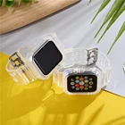 Ремешок спортивный прозрачный для Apple Watch Band Series 6 1 2 3 4 5, силиконовый браслет для Iwatch 5 4 38 мм 40 мм 42 мм 44 мм wirst