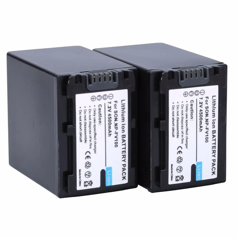 4500 мАч NP FV100 NP-FV100 FV100 Батарейки+ ЖК-дисплей USB Зарядное устройство для sony NP-FV30 NP-FV50 NP-FV70 SX83E SX63E FDR-AX100E AX100E