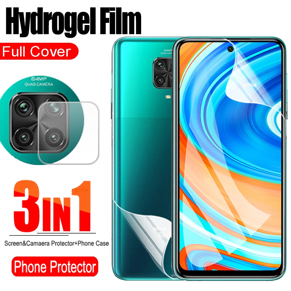 Гидрогелевая защитная пленка 3 в 1 для Xiaomi redmi note 9 pro/ pro max/note 9s | Мобильные телефоны