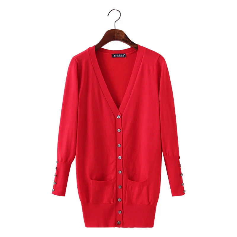 Трикотажный женский кардиган новинка 2020 вязаные женские свитера длинный