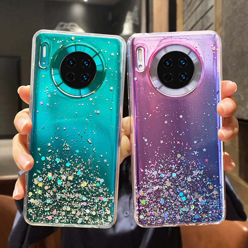Shiny Star Silicone Case For Huawei Mate 30 20 P10 P20 P30 Pro P Smart honor V 10 Lite Nova 5 3i 3e 4e Glitter Cover | Мобильные