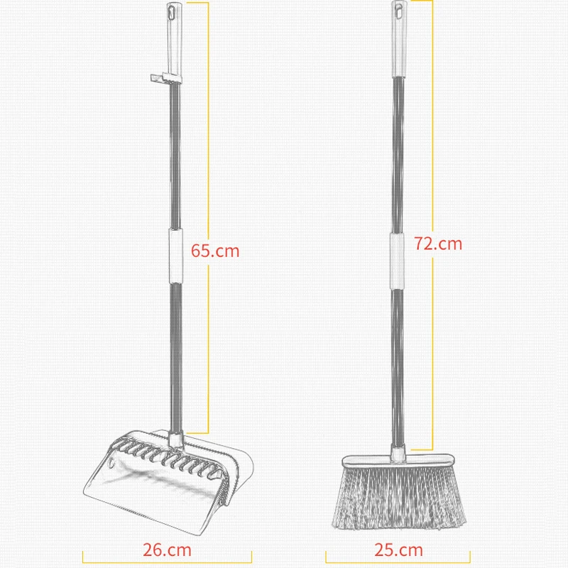 

Windproof Broom Foldable Broom Dustpan Plastic Rotatable Extendable Broom Soft Bristle Floor Sweep Household Cleaning Tools