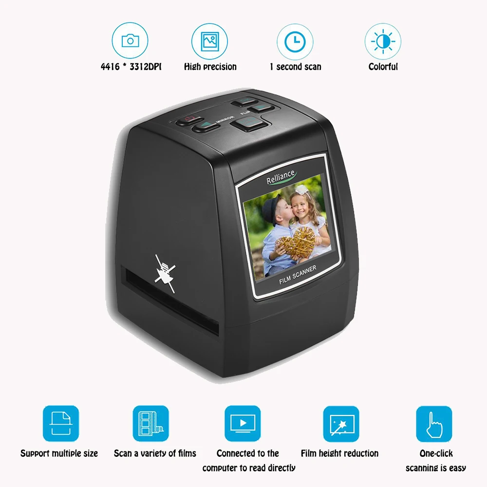 Сканер для фотопленки с высоким разрешением 14MP/22MP HD конвертер сканер 135/126/110/35/8 мм