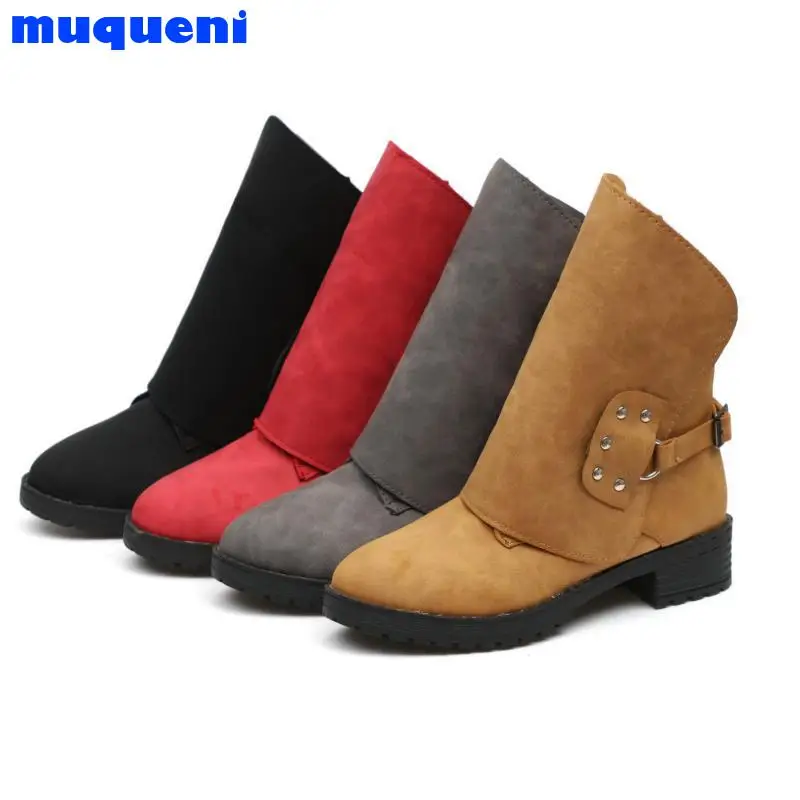 

2021 Western Fashion Winter Woman Ladies Horse Riding Boots Vintage Combat Punk boot Women Genuine Leather Short Boot