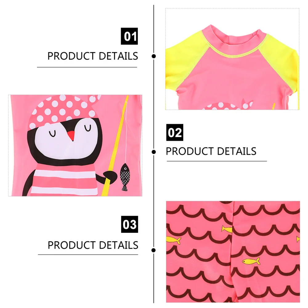 Купальный костюм с длинными рукавами для мальчиков рисунком голубого пингвина| |