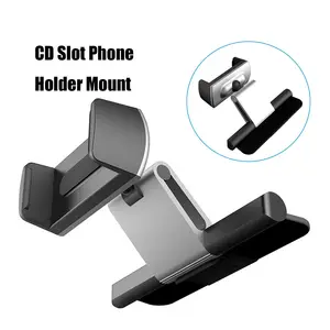 aluminum car cd slot mount cradle holder universal mobile phone stand bracket for iphone samsung gps free global shipping