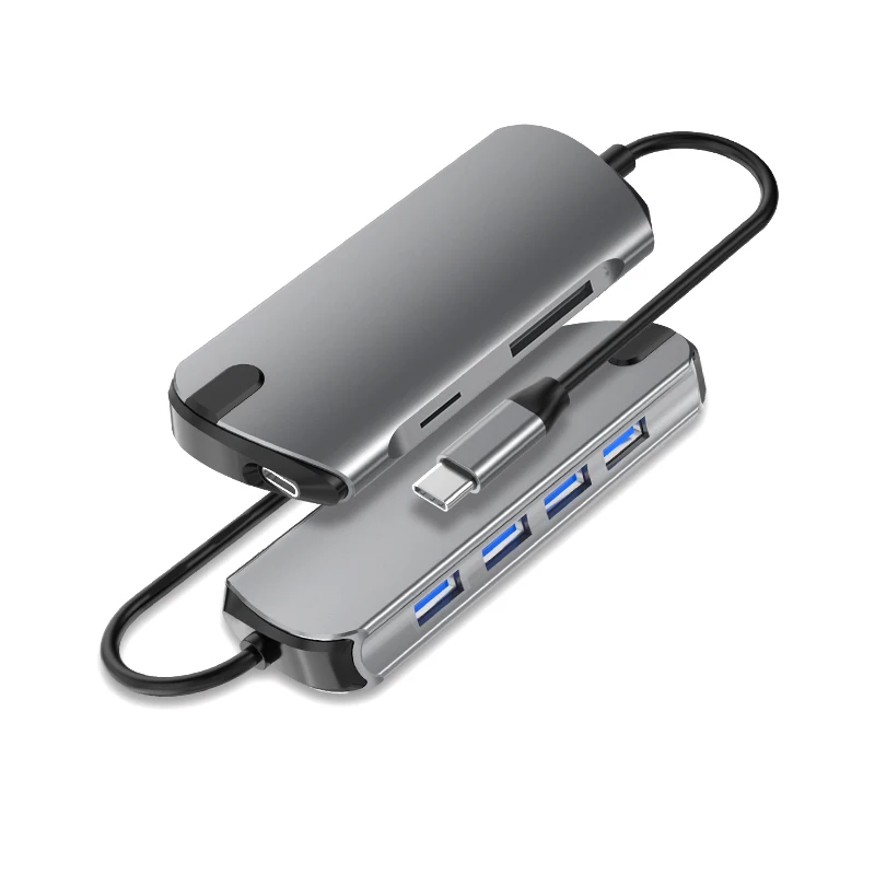 

7 в 1 USB Type C USB PD Hub для Macbook Matebook Chromebook до USB 3,0 Hub