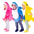 Малыш семья акула дети косплей детские костюмы Акула комбинезон животные День Рождения Вечеринка для девочек мальчиков Пурим косплей костюмы для детей