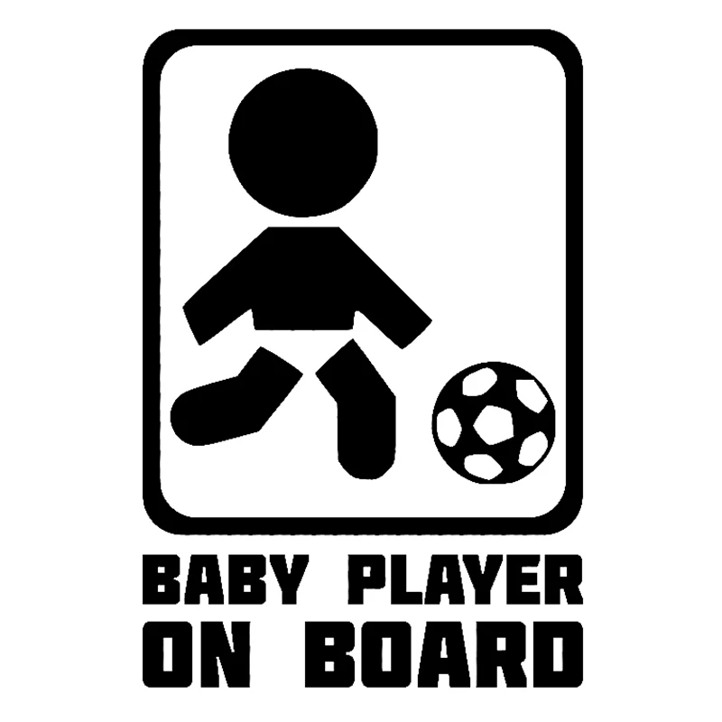 

A-1221 Creativity Baby Playing Football Modeling Personality Car Stickers PVC Fashion Auto Window Bumper Waterproof Decals Decor