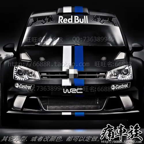 Car stickers FOR Volkswagen POLO body Hood roof rear modified cable parallel line decal