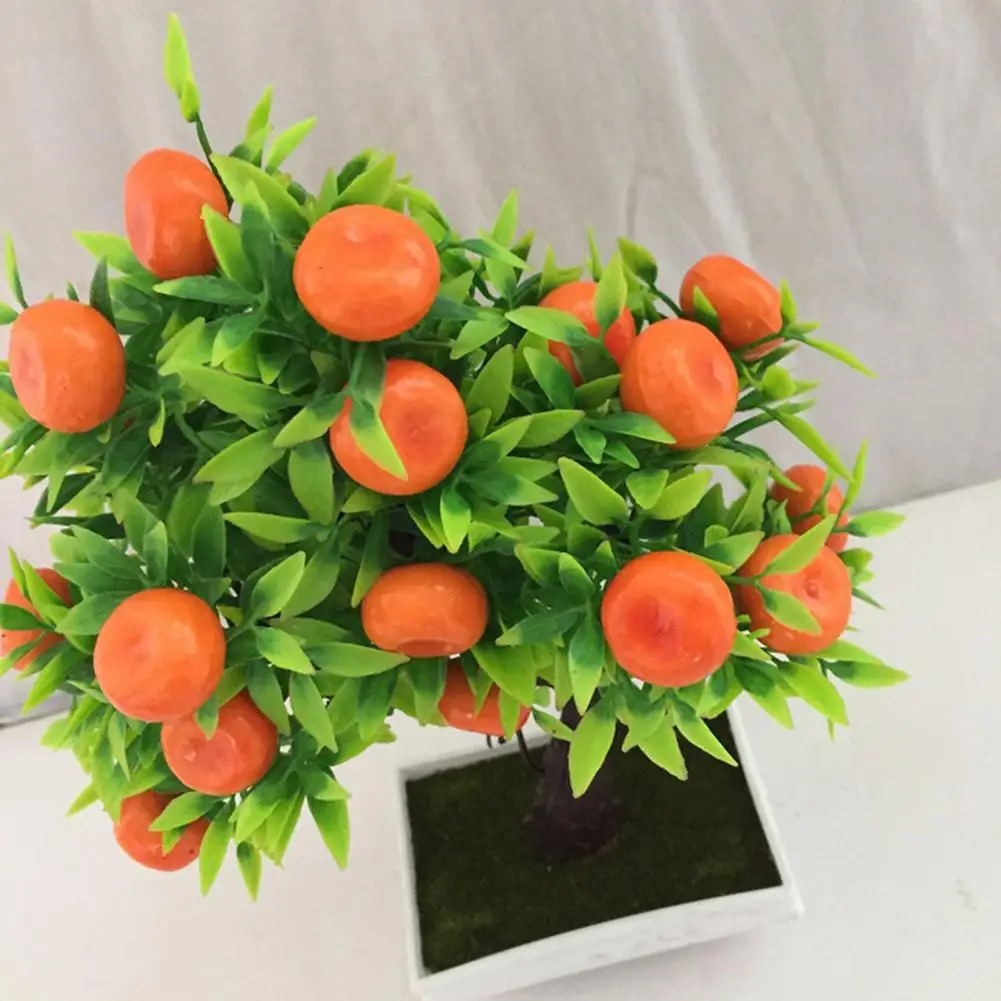 

Artificial Orange Tree Decorative Non-fading Plastic Lifelike Simulation Plant for Daily Life