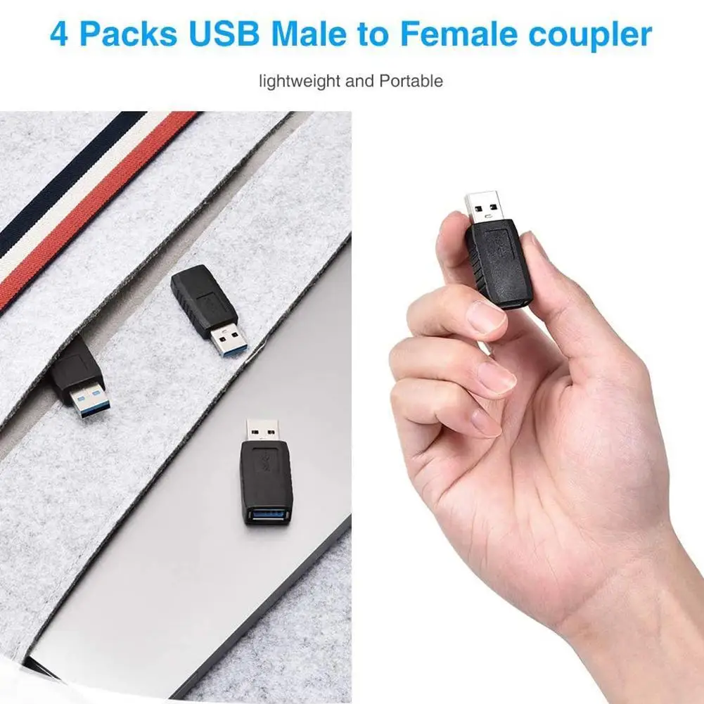 

USB 3.0 Adapter Connector Male To Female Extender MF Suitable Converter Laptop Coupler Black/ Converter Converter Durable F L8C6