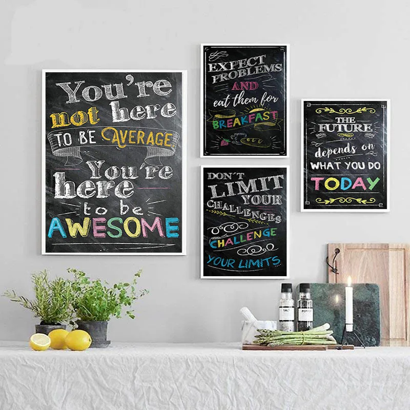 Hot Motivational Classroom Wall Posters Inspirational Quotes for Students Teacher Decorations PLD | Дом и сад