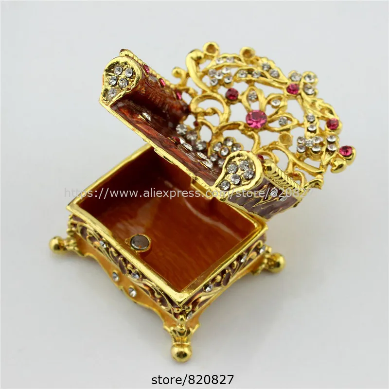 Collective furniture crafts Vintage Chair Shaped Trinket Box Metal Statue Gifts