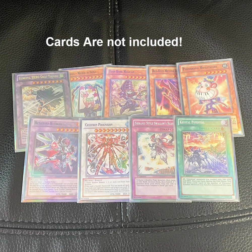 200pcs/lot Rainbow Foil YGO Transparent Laser Clear Sleeves Korea Idol Photo Holographic Protector Trading Cards Shield Cover | Спорт и