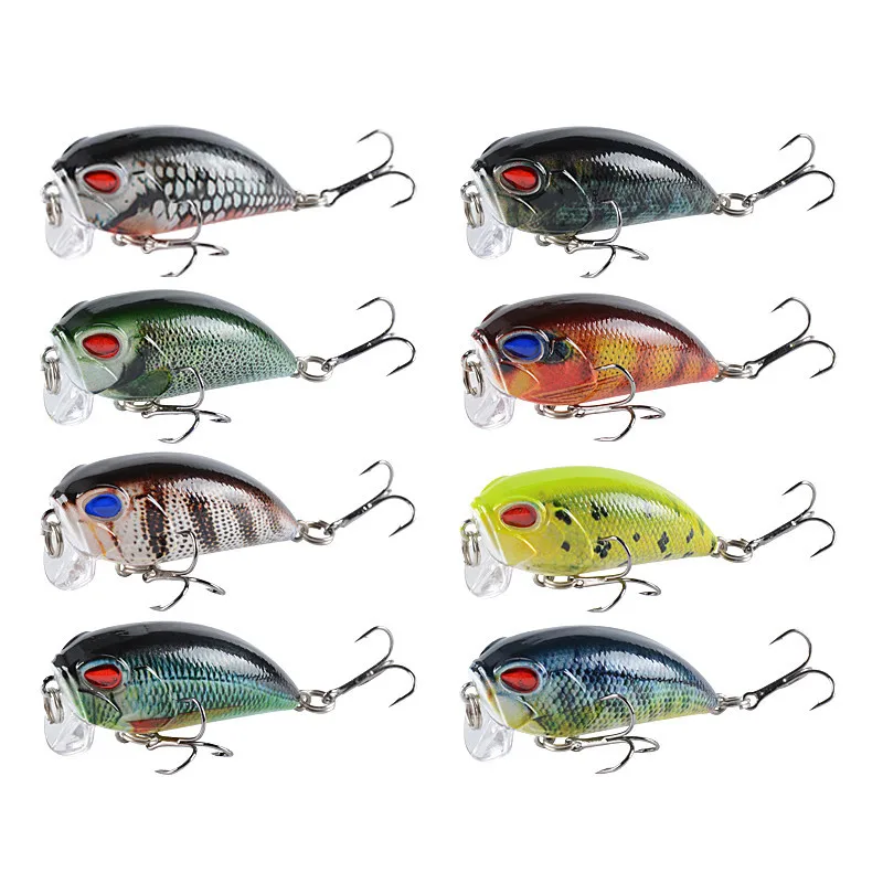 

1pcs Rotary Floating Lure Bionic Fishing Artificial Bait 5cm7g Big Trout Barracuda River Lake Hard Bait Fishing Supplies
