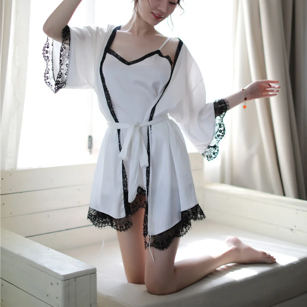 Высококачественные платья с рукавом до локтя для женщин пикантное кимоно в