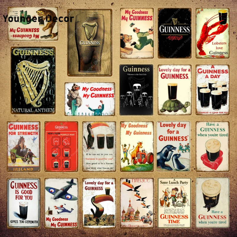 

Guinness Is Good For You Metal Poster Tin Signs Vintage Wall Decor For Bar Pub Club Man Cave Decorative Plate YI-123