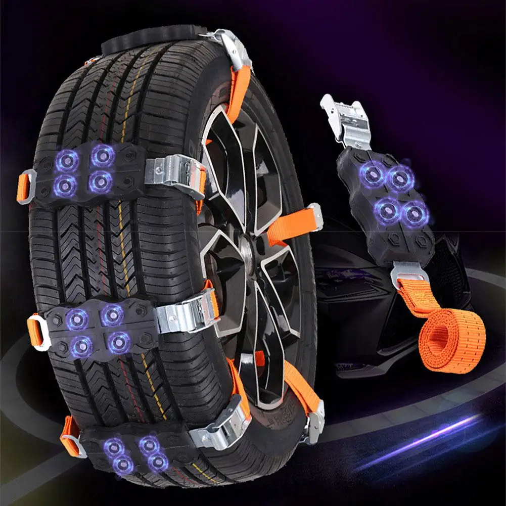 

Winter Ice Road Tire Chain Beef Tendon Material Outdoor Car Tire Snow Chain General Anti-skid Emergency Car Tire Snow Chain