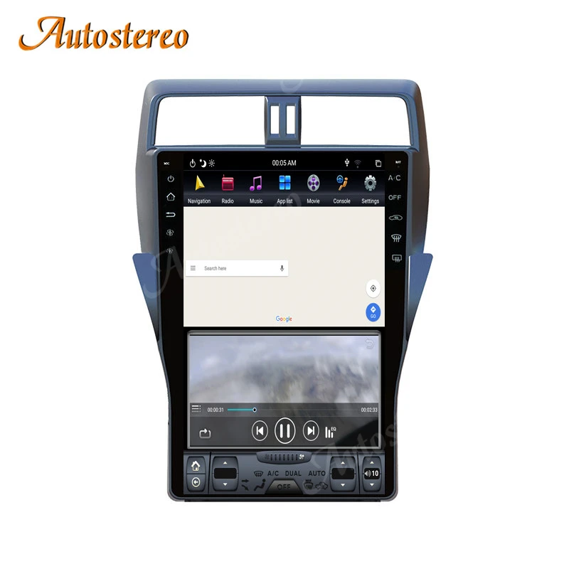 Для TOYOTA Land Cruiser Prado 150 2018 2019 2020 Тесла стиль Carplay Автомобильный GPS навигатор