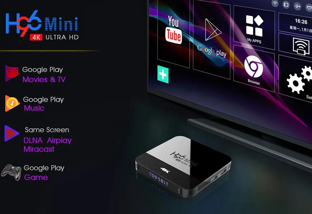 ТВ приставка acekool 1g/8g Двойной Wi Fi 2 4/5 0g Bt4.0 мультимедийный проигрыватель Smart Hd