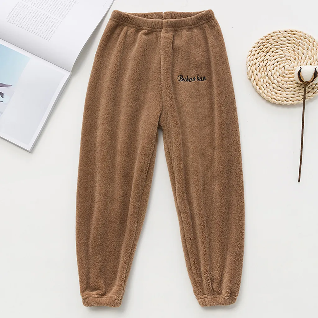 Повседневные штаны для мальчиков и девочек плотные флисовые малышей на весну