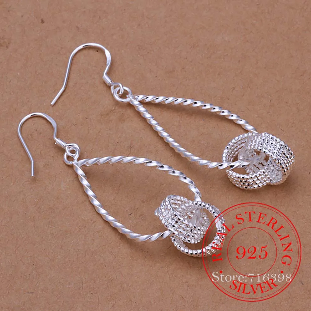 

Korean 925 Sterling Silver Romantic Tennis Twist Vintage Long Tassel Dangle Earrings For Women 2020 Engagement Wedding Jewelry