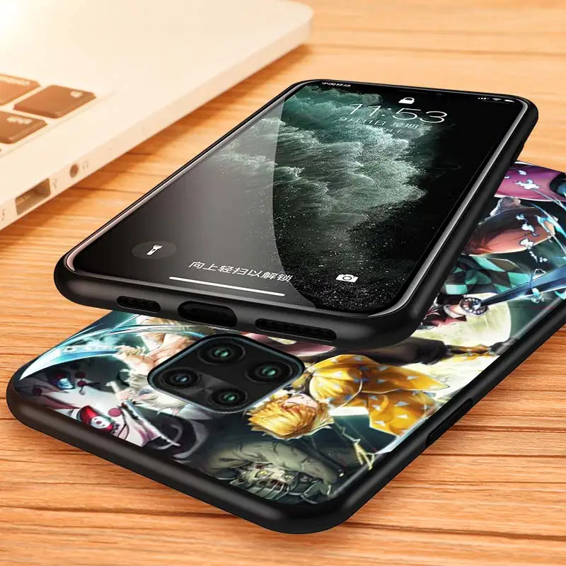 Demon Slayer Anime For Xiaomi Redmi Note 9 9S 9Pro Max 8T 8Pro 8 7 6 5 Pro 5A 4X 4 Silicone Black Phone Case