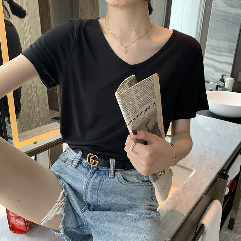 

New High-quality classic fashion hot summer women's casual short-sleeved breathable T-shirt
