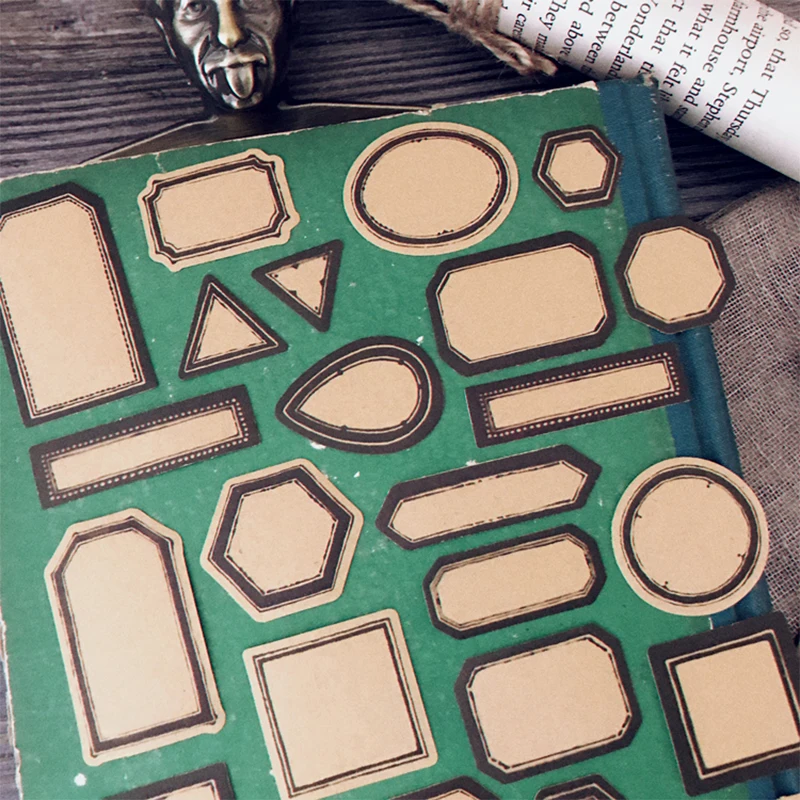 Винтажная наклейка для этикеток из крафт-бумаги сделай сам скрапбукинг альбом