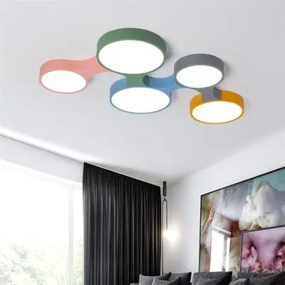 

Nordic led Ceiling Lights Modern Colorful lamp for Bedroom Ceiling Lamps Round thin plafondlamp Lighting lamparas de techo