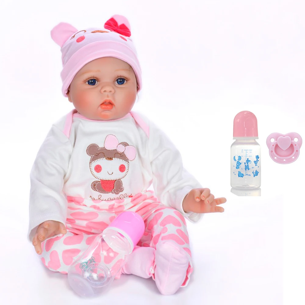 

Реалистичная кукла-реборн из мягкого силикона, 22 дюйма, 55 см, Реалистичная кукла-младенец для девочек, милая кукла-реборн для детей, подарок ...