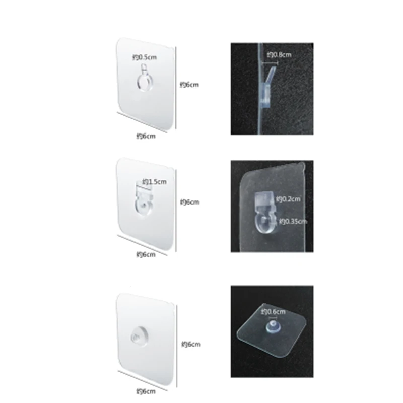 

4 Pieces/set of Invisible Mural Hole Hook Non-trace Photo Frame Hanging Hole Nail Nail Free Cross Stitch Mural Sticky Hook
