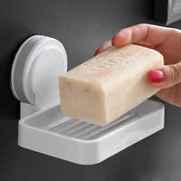 ecoco bathroom organizer drain drain wall mounted suction cup soap box magic suction cup single layer soap holder