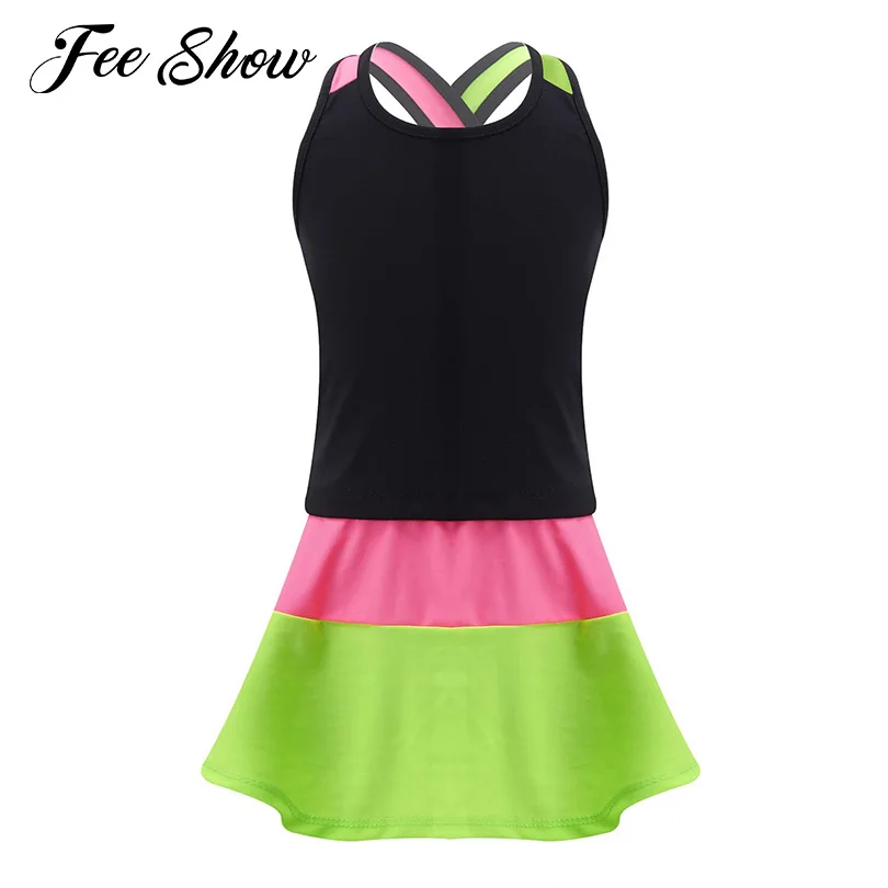 Комплект для тенниса из 2 предметов детская одежда спортивный жилет и юбка