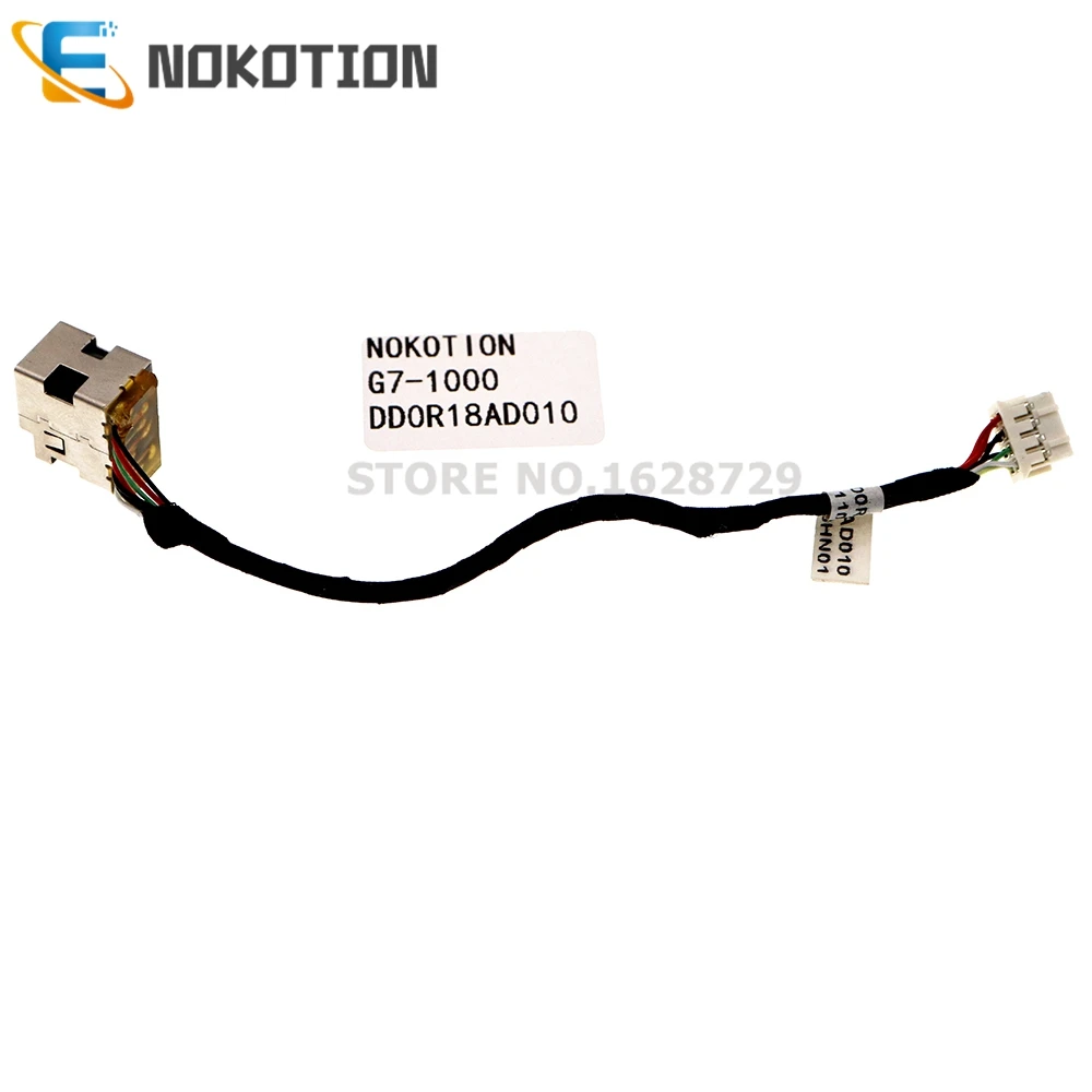 

Разъем постоянного тока NOKOTION для HP Pavilion G7-1000 DD0R18AD020 DD0R18AD010, разъем питания постоянного тока, штепсельный кабель