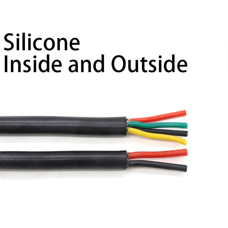 

10M Sq 0.3 0.5 0.75 1 1.5 2 2.5mm Silicone Rubber Shielded Cable 2 3 4 6 Cores Insulated Flexible Copper High Temperature Wire