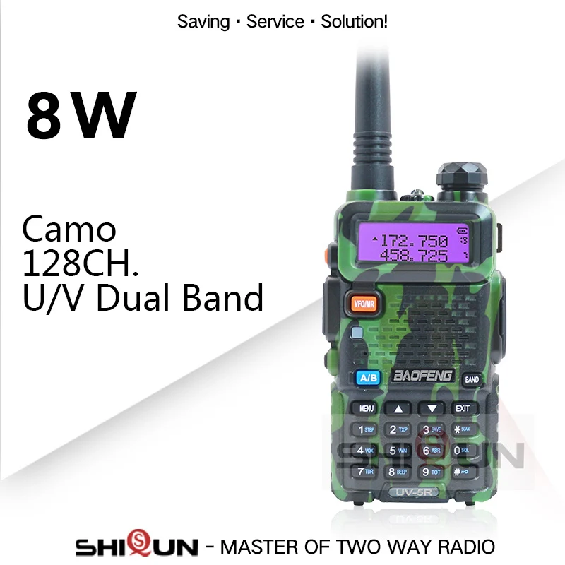 Baofeng UV-5R 8W High Power 8 Watts powerful Walkie Talkie long range 10km VHF/UHF dual Band Two Way Radio pofung uv5r hunting
