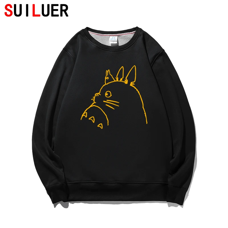 

Толстовка Miyazaki Hayao Totoro мужская с рисунком аниме, Модный свитшот с длинным рукавом и круглым вырезом, худи, пуловеры