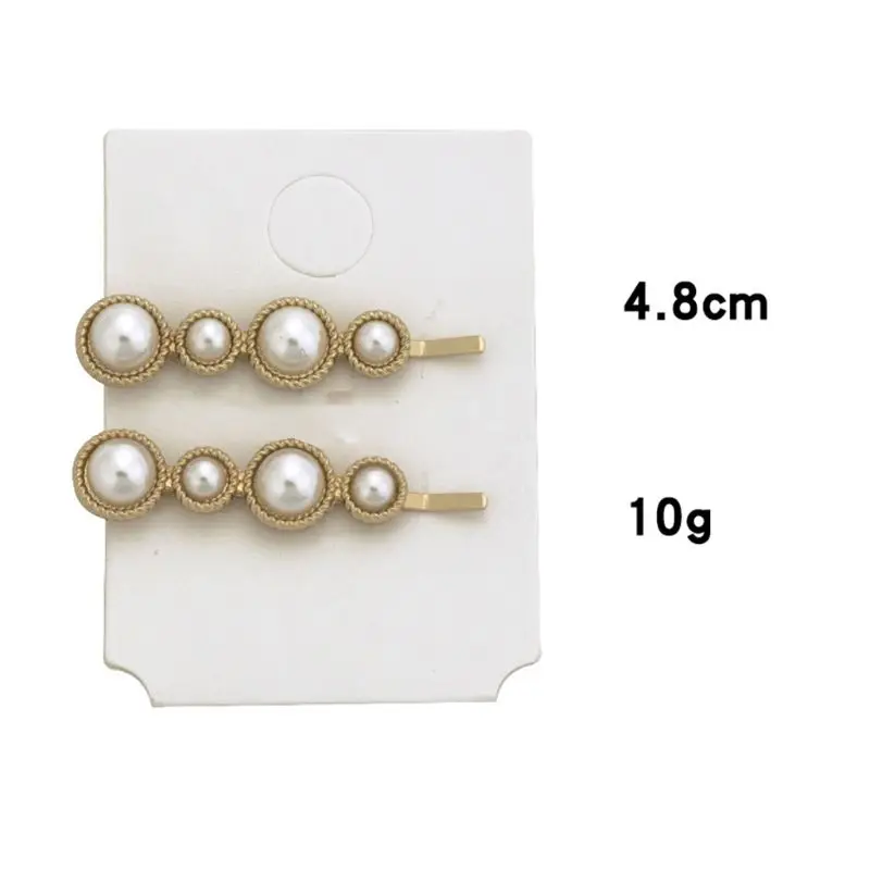 

2Pcs/Set European Retro Alloy Hairpin Arrow Heart Sunflower Women Hair Clip Imitation Pearl Jewelry Side Bangs Hair Accessories