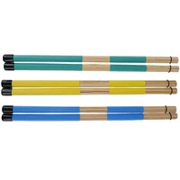 1 pair drum sticks hot rods bamboo rubber handle drum stick 19 dowels sturdy professional