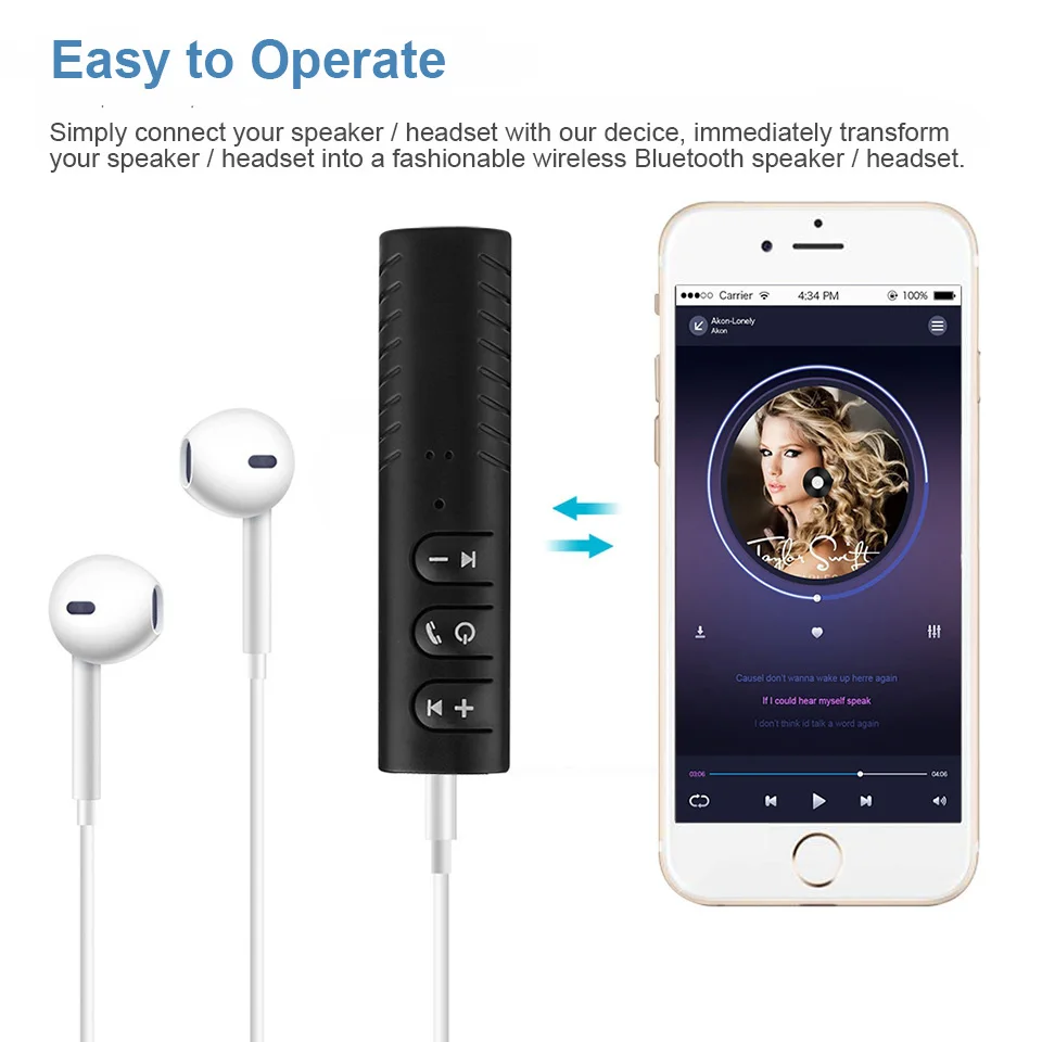 Автомобильный Bluetooth приемник Bluetooth наушники Aux Bluetooth громкой связи Вызов Bluetooth музыкальный аудио приемник передатчик Авто адаптер